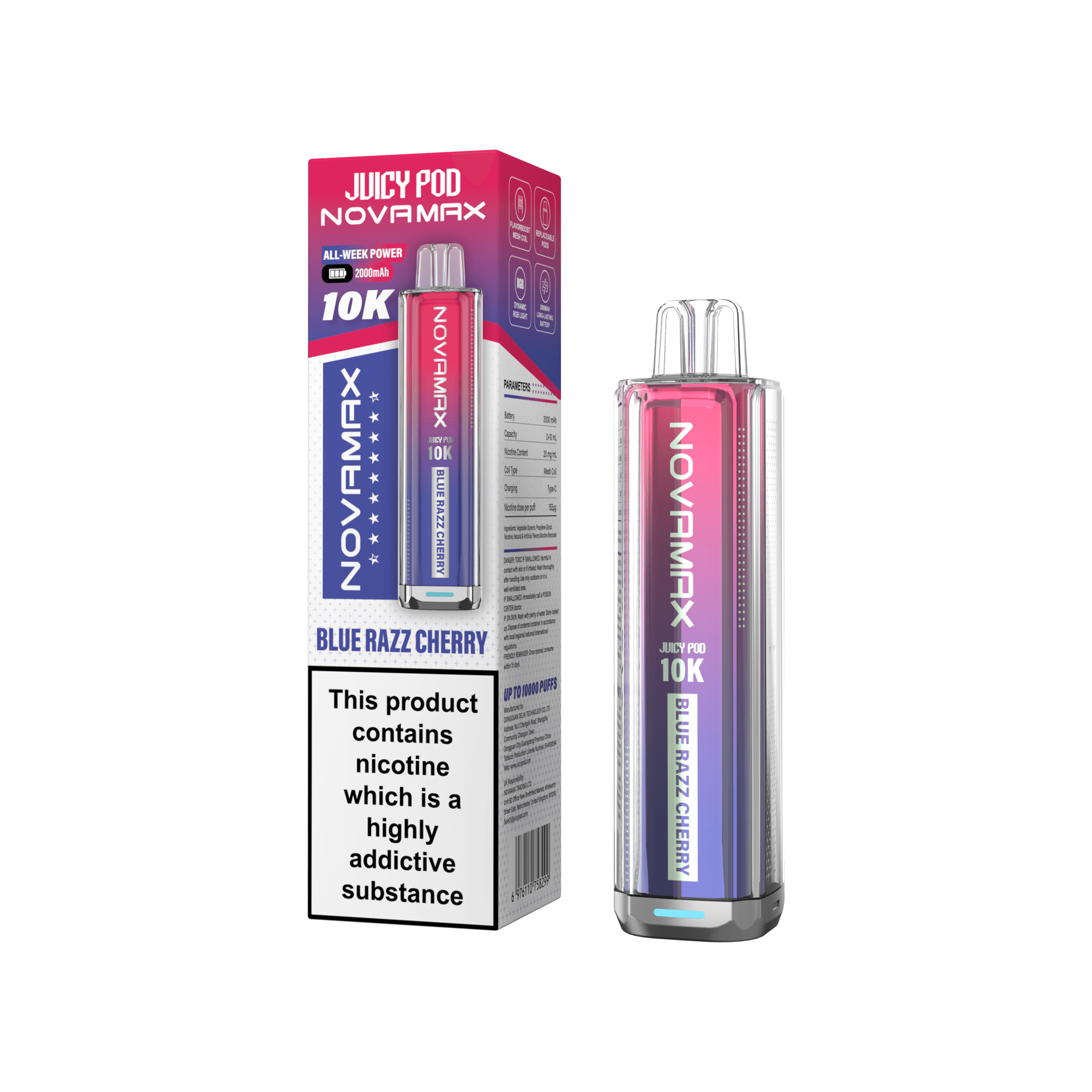Juicy pod novamax 10k prefilled pod vape kit