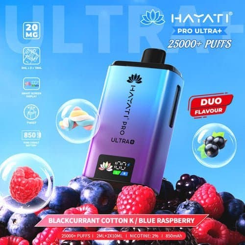 Hayati pro ultra plus 25000 big puffs prefilled vape kit
