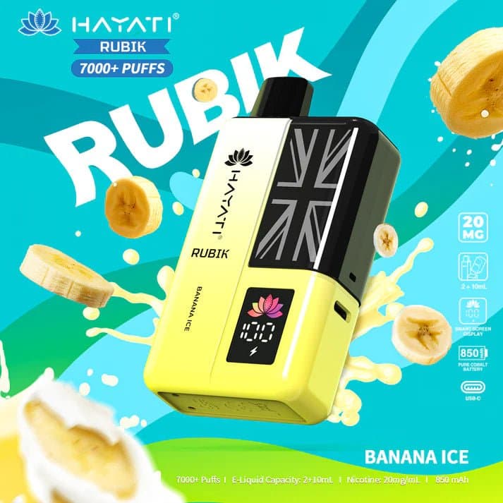 Hayati rubik 7000 puffs prefilled pod vape kit